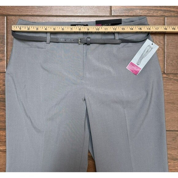 Apt 9 Curvy Fit Straight Leg Belted Trouser Pants Women's Sz 8S NWT - Picture 2 of 9